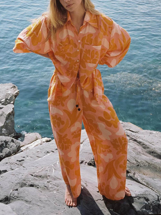 Holiday Unique Ethnic Print Loose Tops