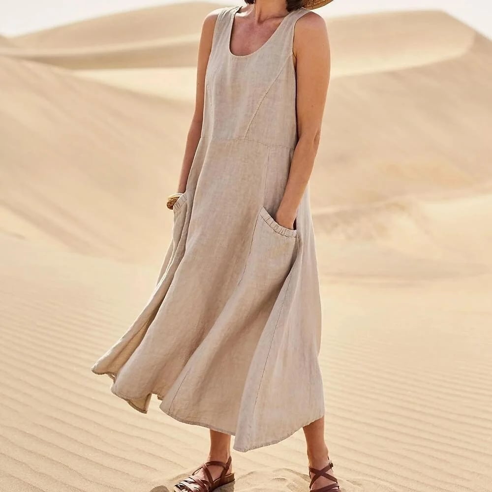 🔥 49% OFF 🔥Women's Sleeveless Cotton Dress