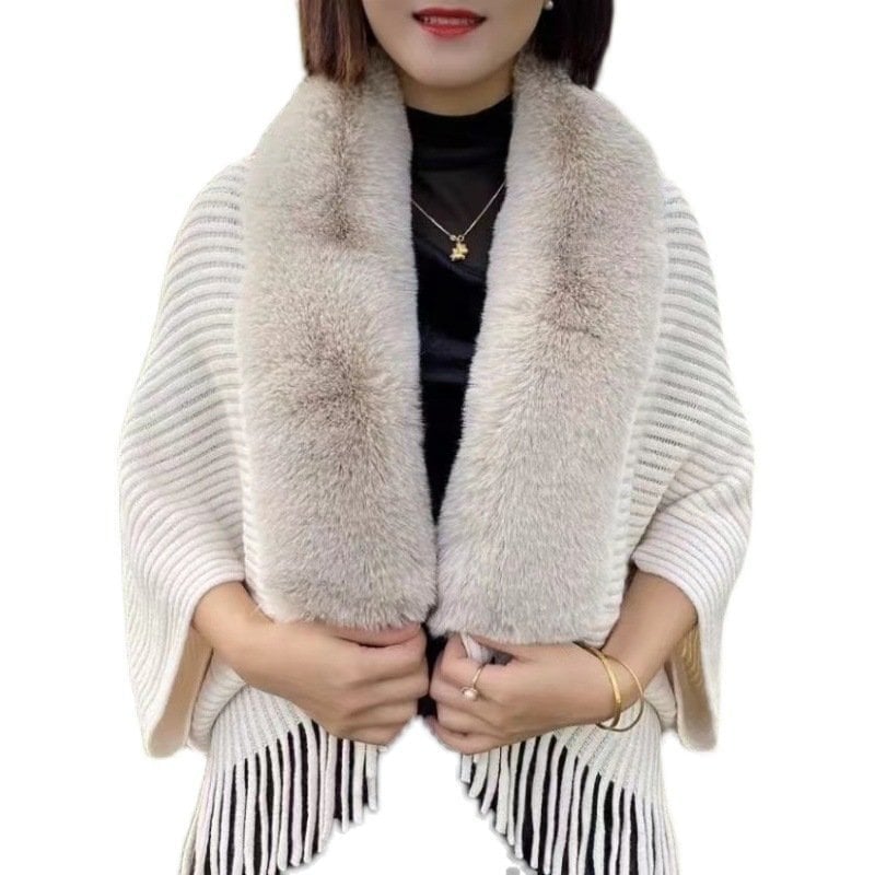 Ladies Knitted Loose Thickened Shawl Coat