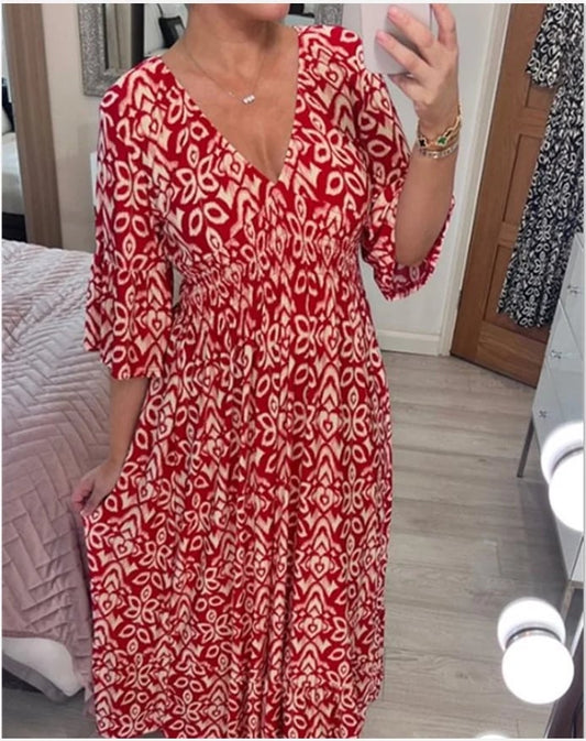 🔥49% OFF🔥V-neck floral dress