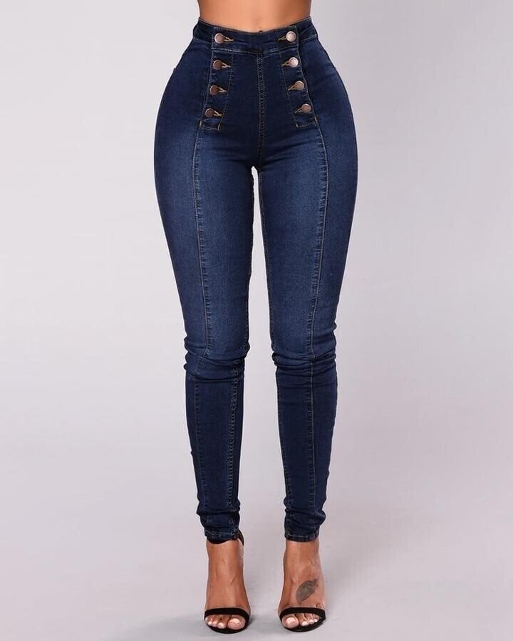 ð¥Last day 49% OFFð¥Double Breasted High Waist Skinny Jeans