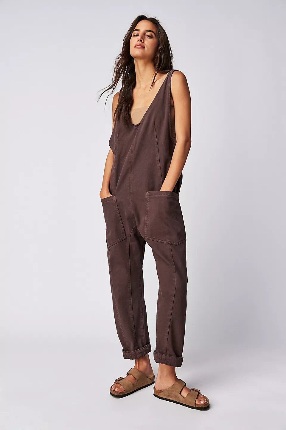 Denim Jumpsuit With Pockets (Buy 2 Free Shipping)