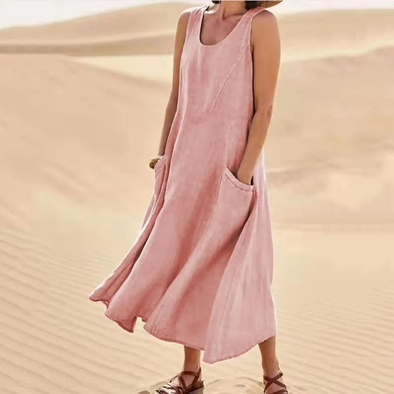 🔥 49% OFF 🔥Women's Sleeveless Cotton Dress