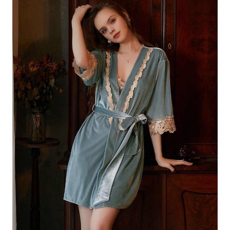 🔥🔥HOT SALE 50% OFF🔥🔥-Blushy Silk 5 Piece Pajama Set(Buy 2 Free Shipping)