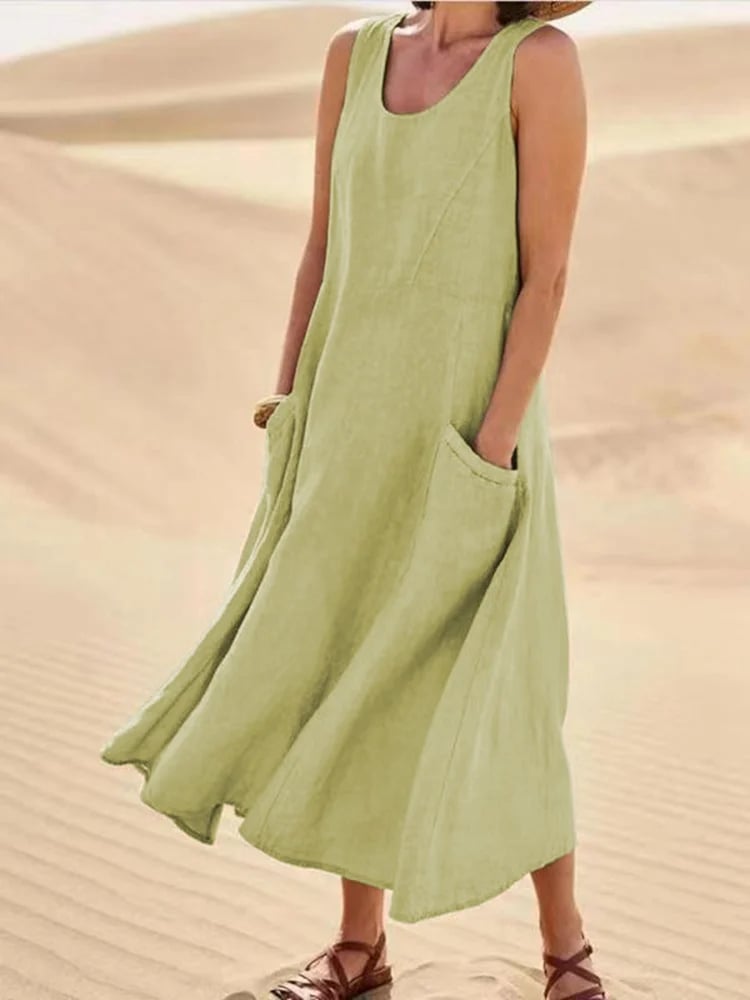 🔥 49% OFF 🔥Women's Sleeveless Cotton Dress