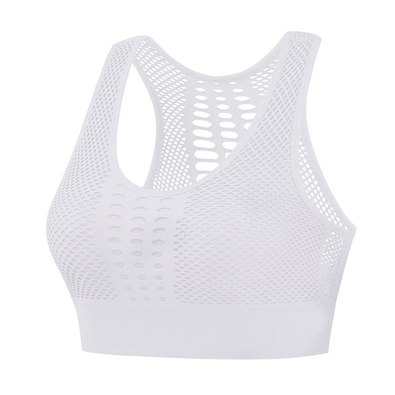 Shockproof Push-Up Breathable Mesh Sports Bra
