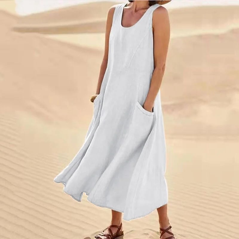 🔥 49% OFF 🔥Women's Sleeveless Cotton Dress