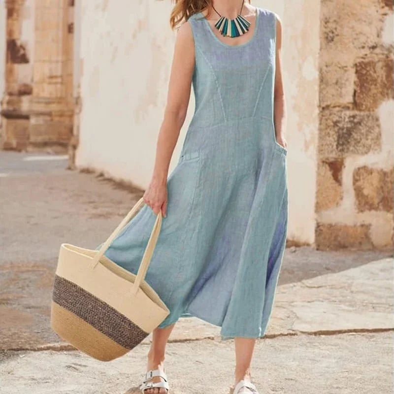 🔥 49% OFF 🔥Women's Sleeveless Cotton Dress