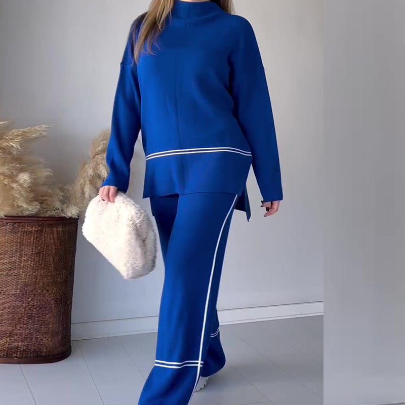 Solid color casual two-piece set