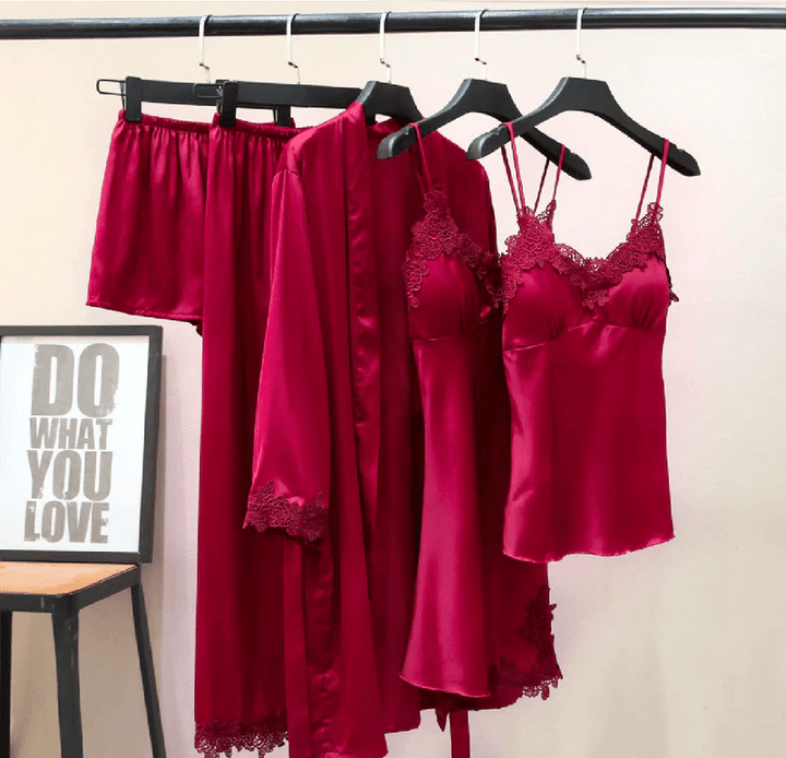 🔥🔥HOT SALE 50% OFF🔥🔥-Blushy Silk 5 Piece Pajama Set(Buy 2 Free Shipping)
