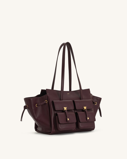 Linda Tote Bag - Deep Burgundy