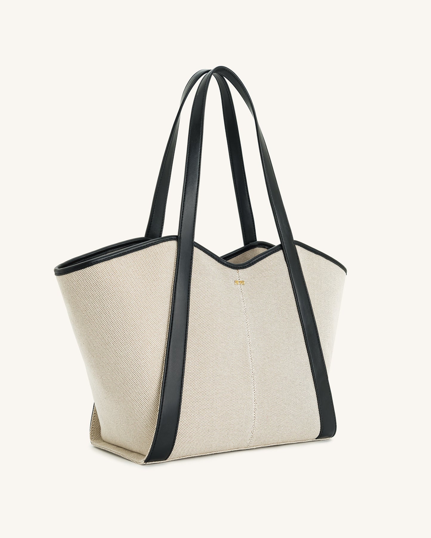 Kiana Large Capacity Tote Bag - Black Canvas