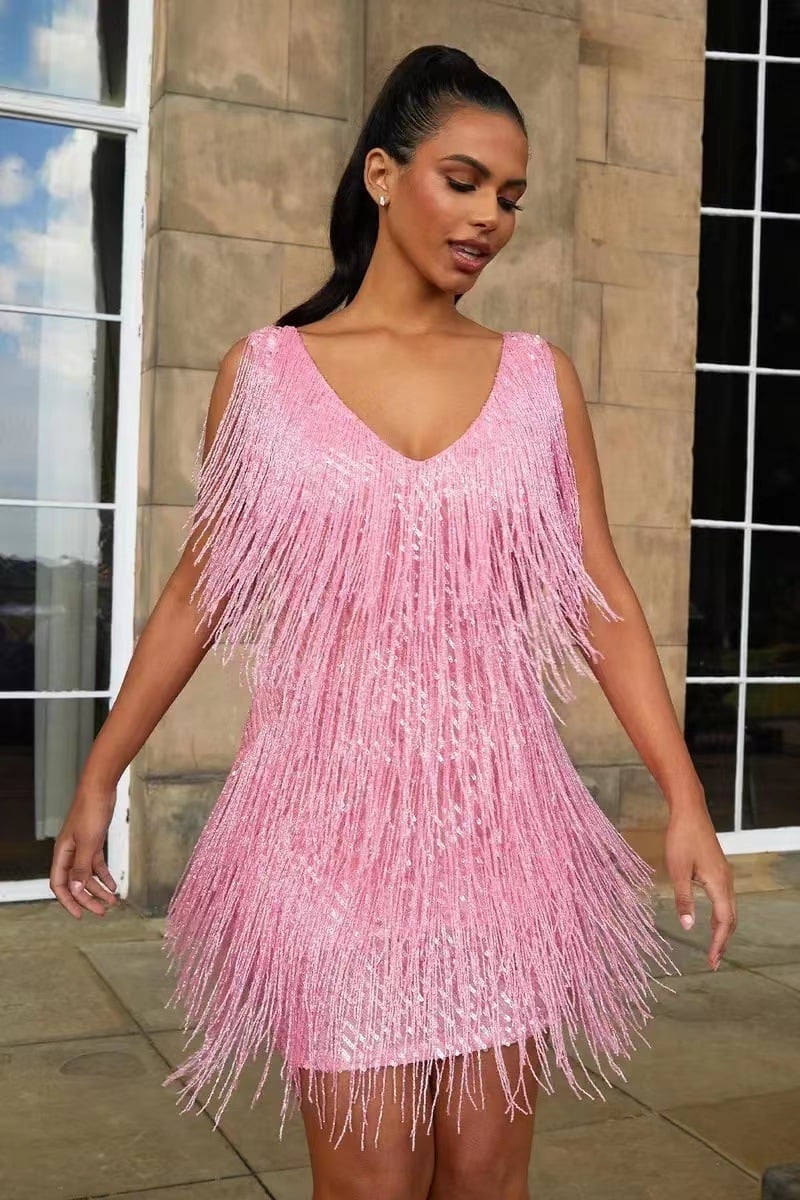 👗Sexy Elegant Party Tassels Dress👗