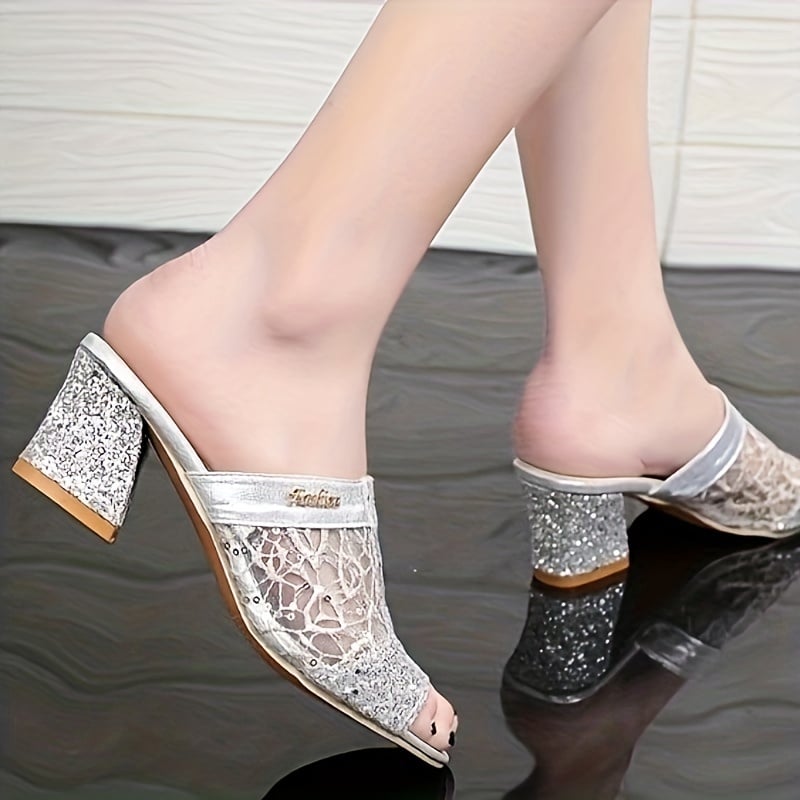 π49% OFFπ - Women's Glitter Sequins Decor Sandals