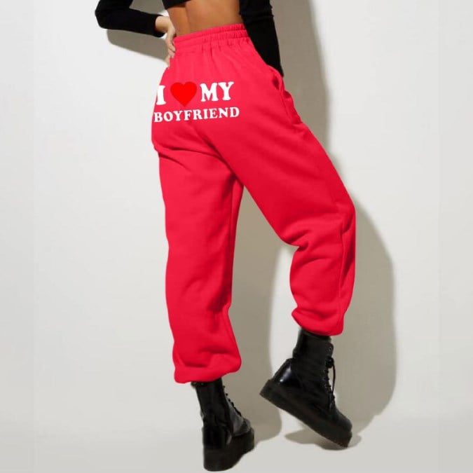 I 💖MY BOYFRIEND 🎁printed sweatpants
