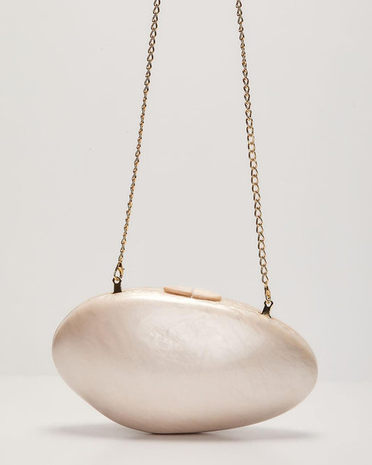 Eiden Pearlized Shell Clutch
