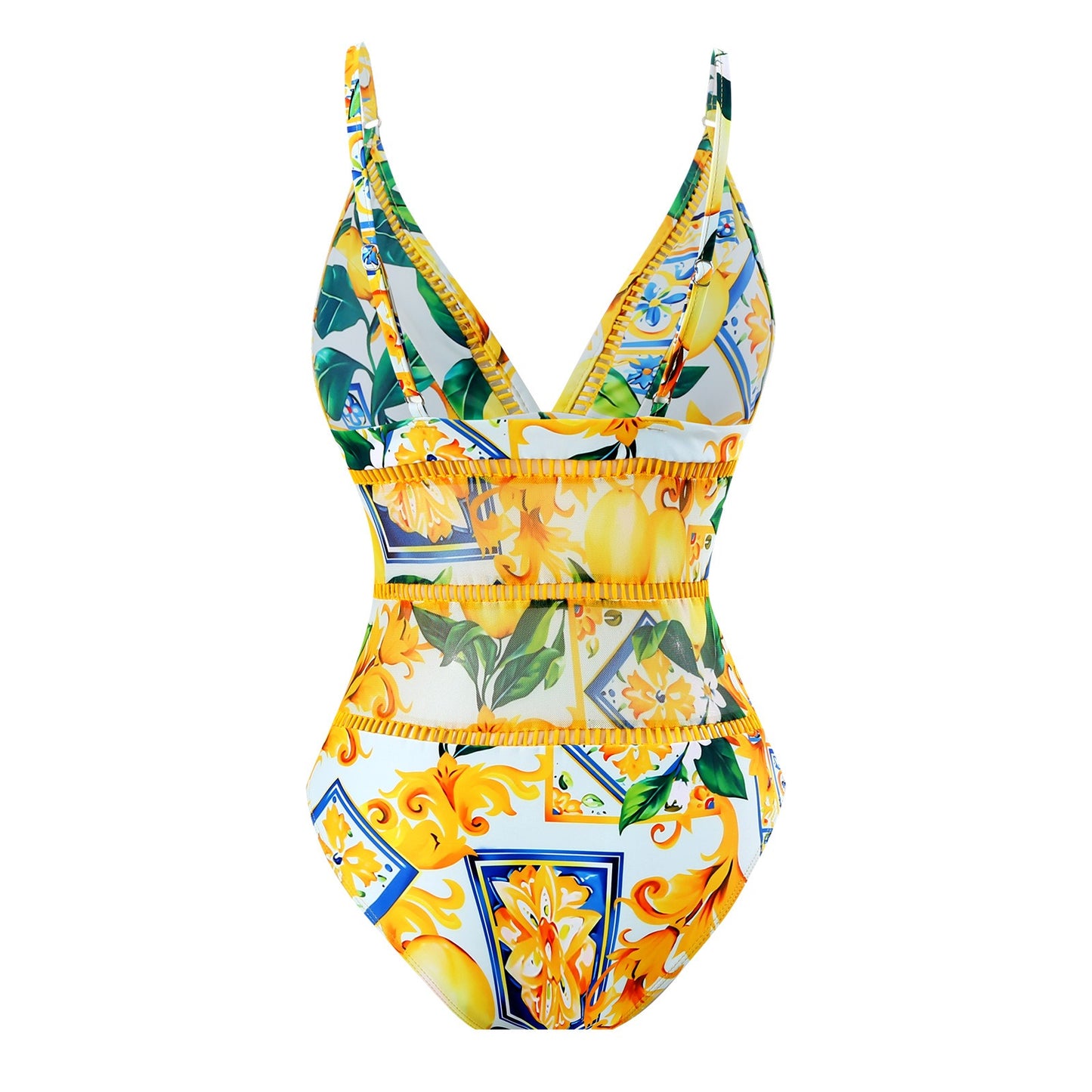 Vibecurve® Women's One Piece Swimsuit with Beach Cover up Wrap Skirt Sarong Retro Floral Print Bikini Set Two Piece Bathing Suit