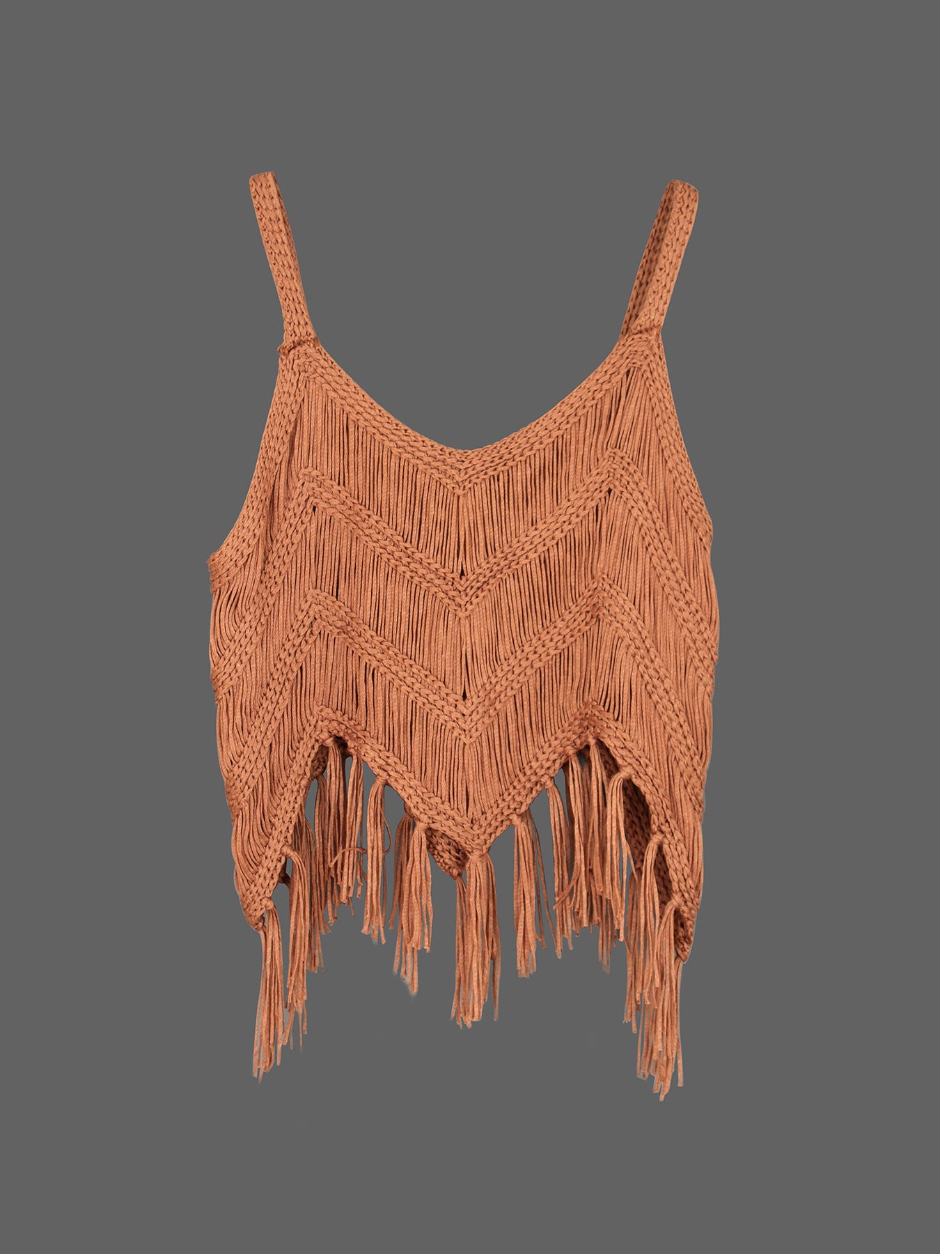 Vibecurve® Women's Plain Fringe Trim Cami Top
