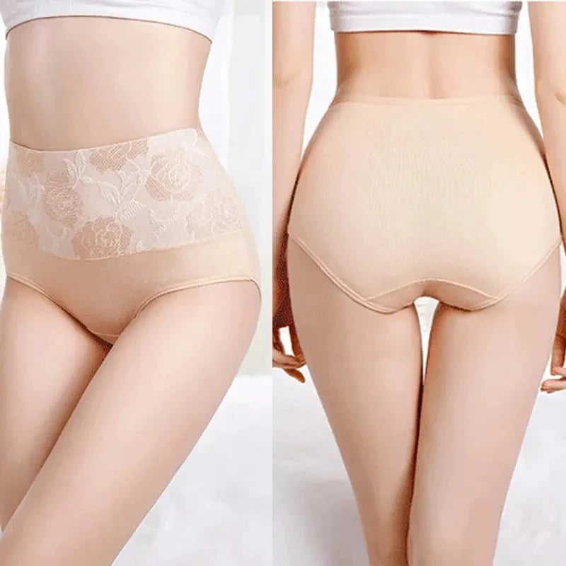 Cotton High Waist Abdominal Slimming Hygroscopic Antibacterial Underwear