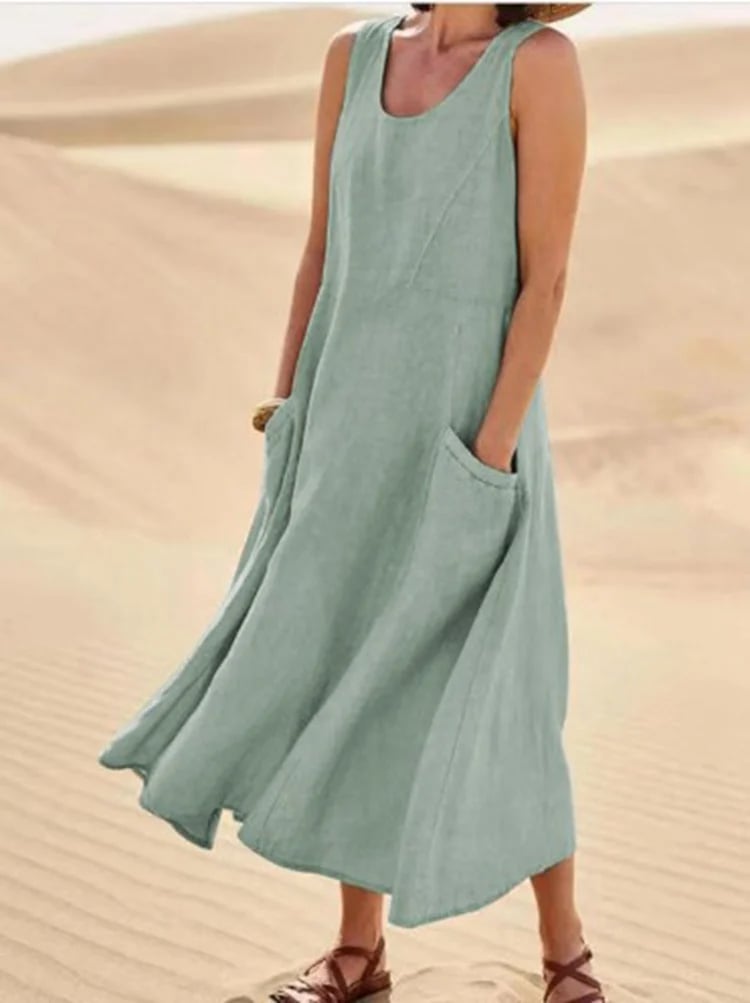 🔥 49% OFF 🔥Women's Sleeveless Cotton Dress