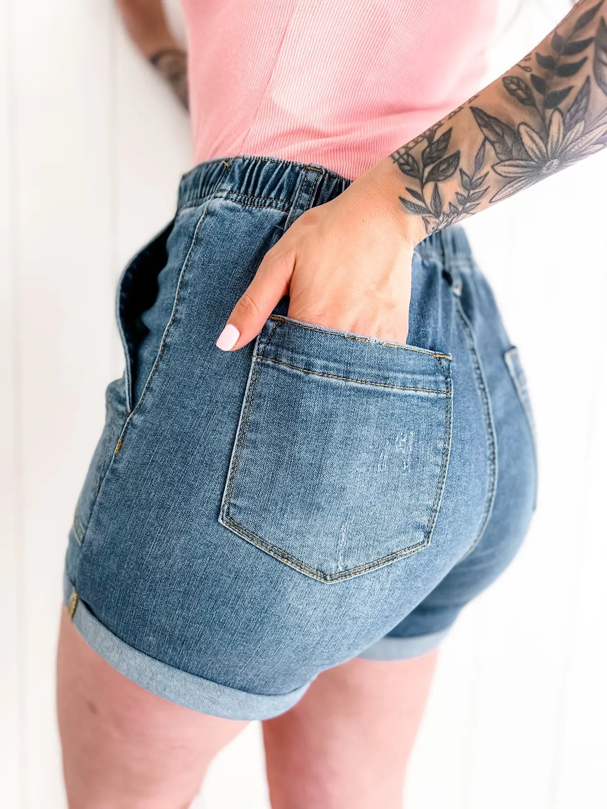 Denim Drawstring Shorts(Buy 2 Free Shipping)