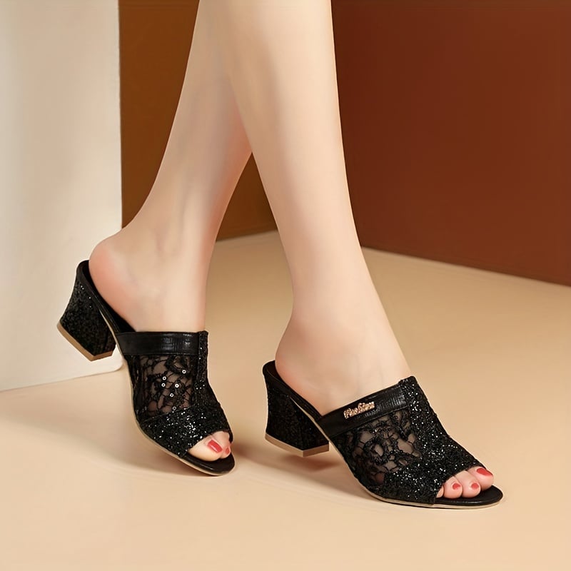 π49% OFFπ - Women's Glitter Sequins Decor Sandals