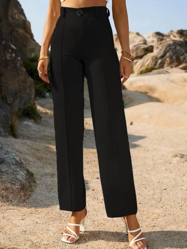 Linen trousers high-waisted trousers wide-leg cotton linen trousers——Buy 2 pieces free shipping