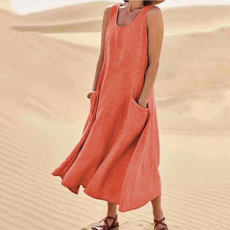 🔥 49% OFF 🔥Women's Sleeveless Cotton Dress
