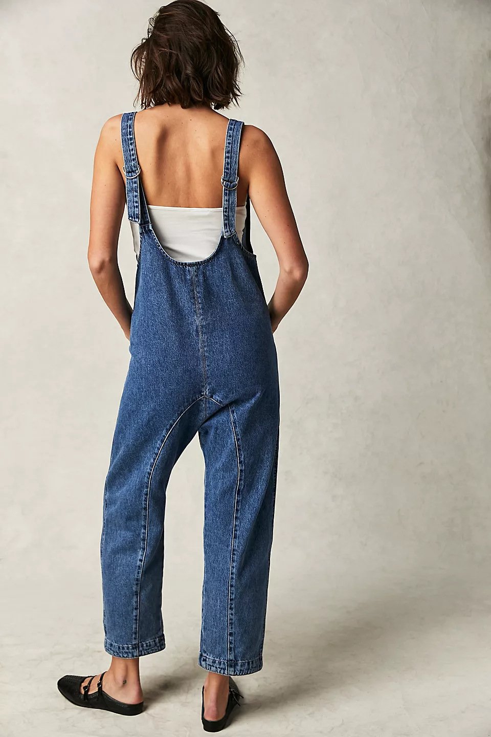 Denim Jumpsuit With Pockets (Buy 2 Free Shipping)