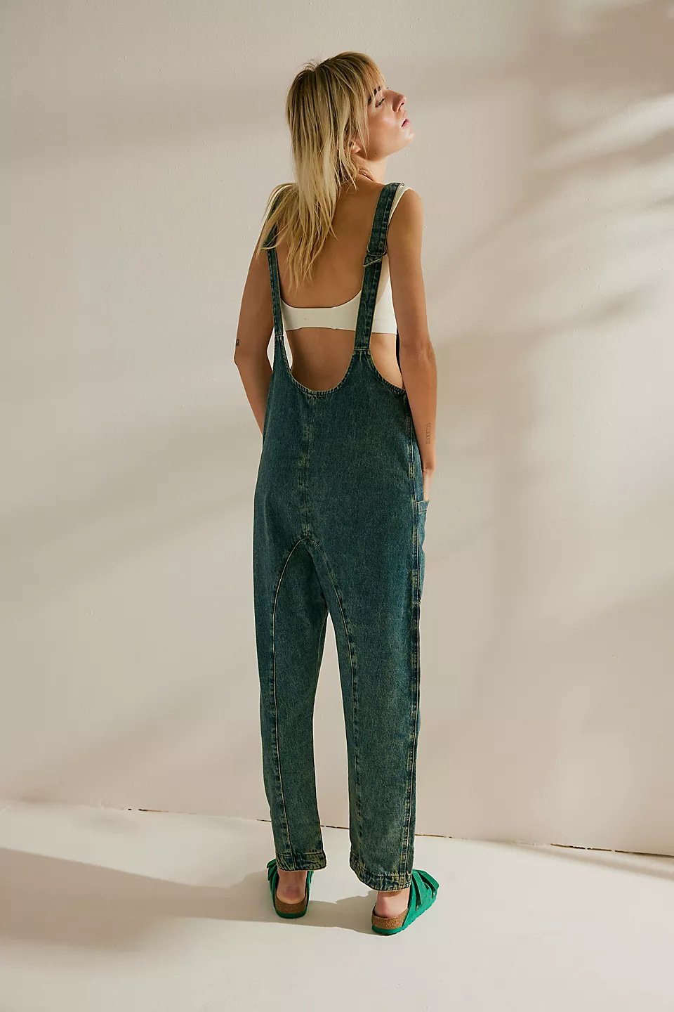 Denim Jumpsuit With Pockets (Buy 2 Free Shipping)