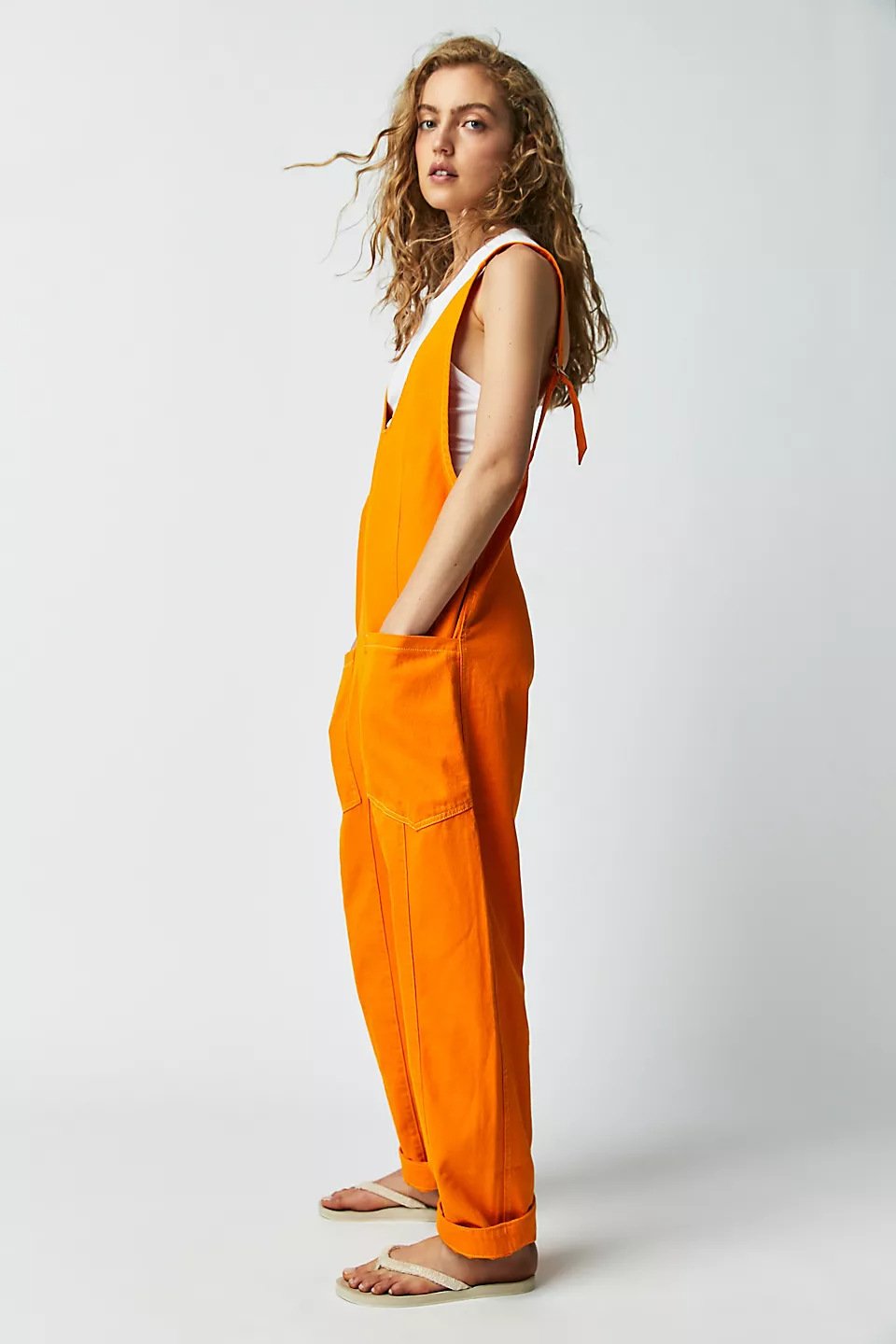 Denim Jumpsuit With Pockets (Buy 2 Free Shipping)