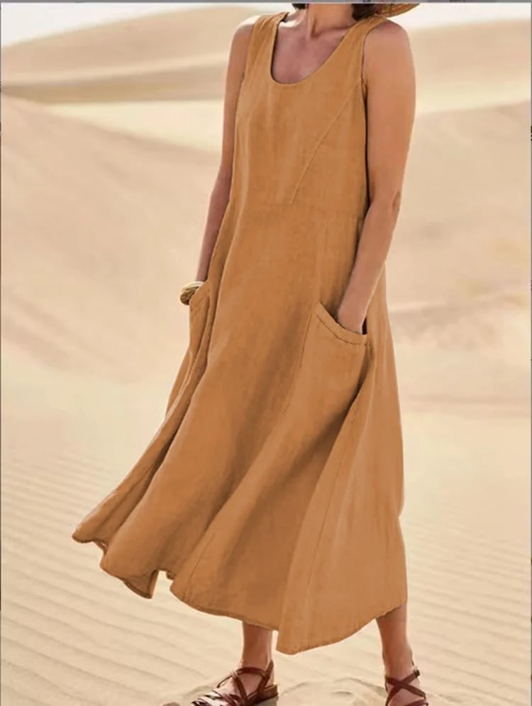 🔥 49% OFF 🔥Women's Sleeveless Cotton Dress