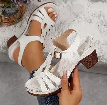 Fashionable Comfortable Orthopedic Platform Chunky Heels Sandals