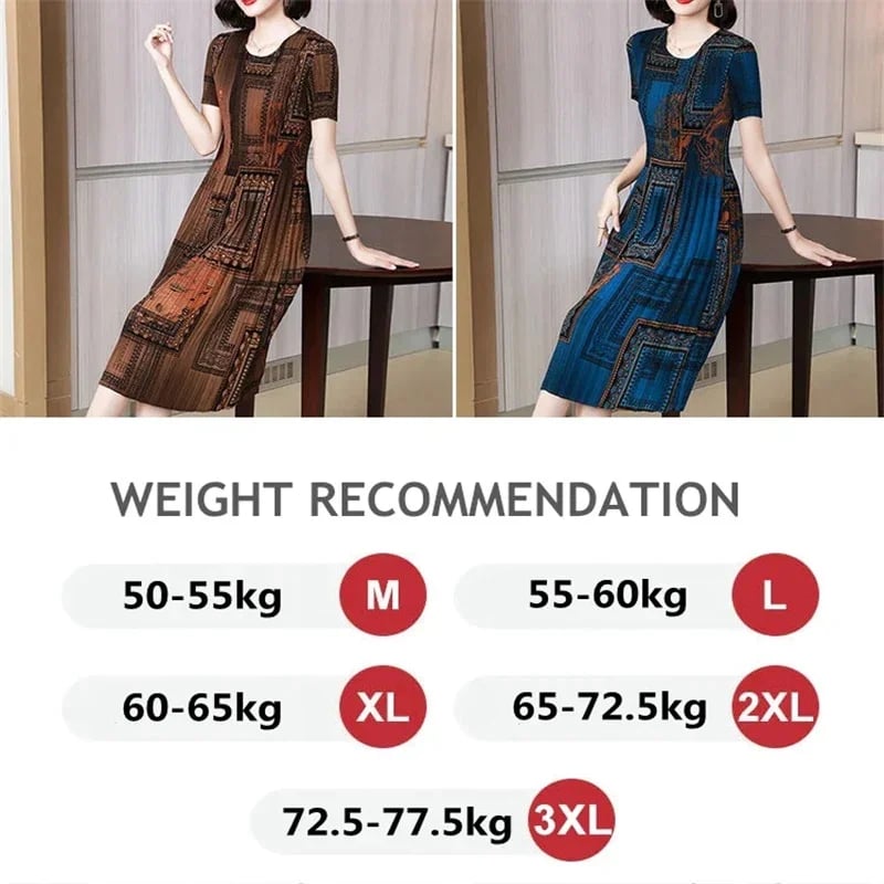 2023 New Fashionable Pleated Dress Casual Print Dress