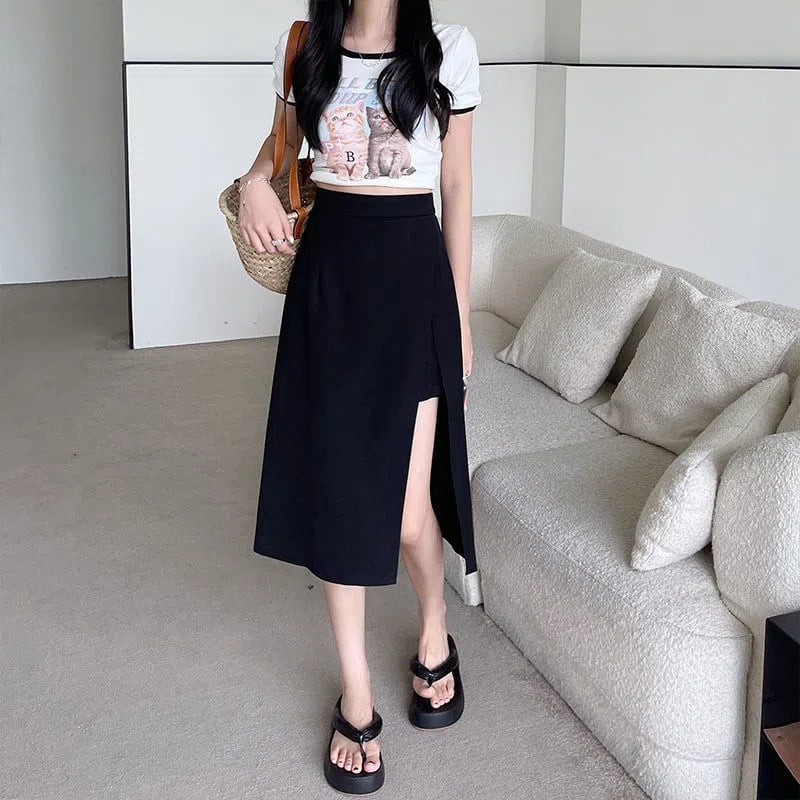 🔥48% OFF - [Cool and Slim] Super Slim Slit Skirt