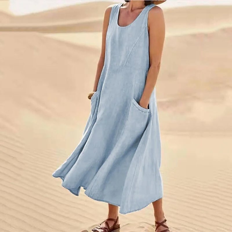 🔥 49% OFF 🔥Women's Sleeveless Cotton Dress