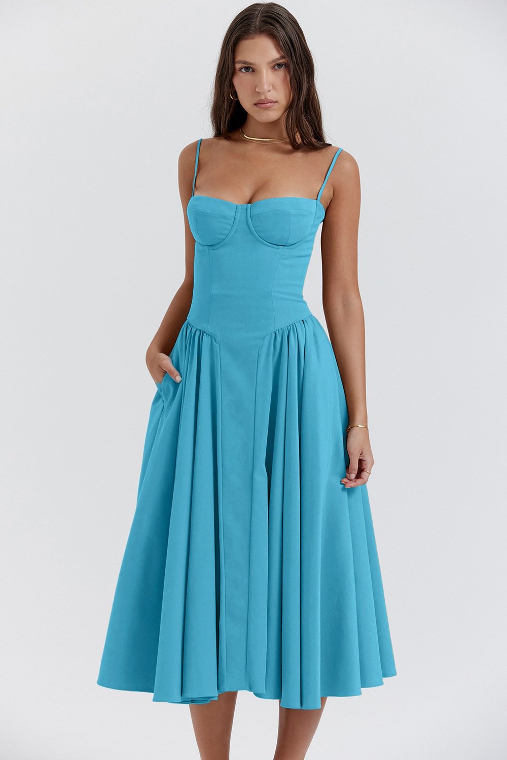 Sleeveless Corset Fit Midi Dress(BUY 2 FREE SHIPPING)
