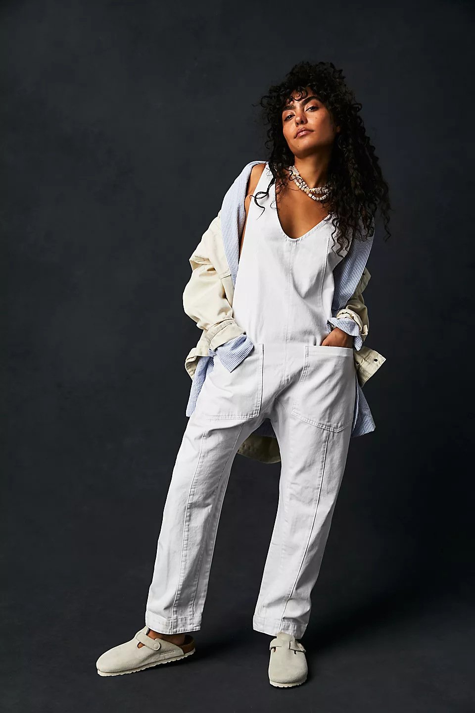 Denim Jumpsuit With Pockets (Buy 2 Free Shipping)