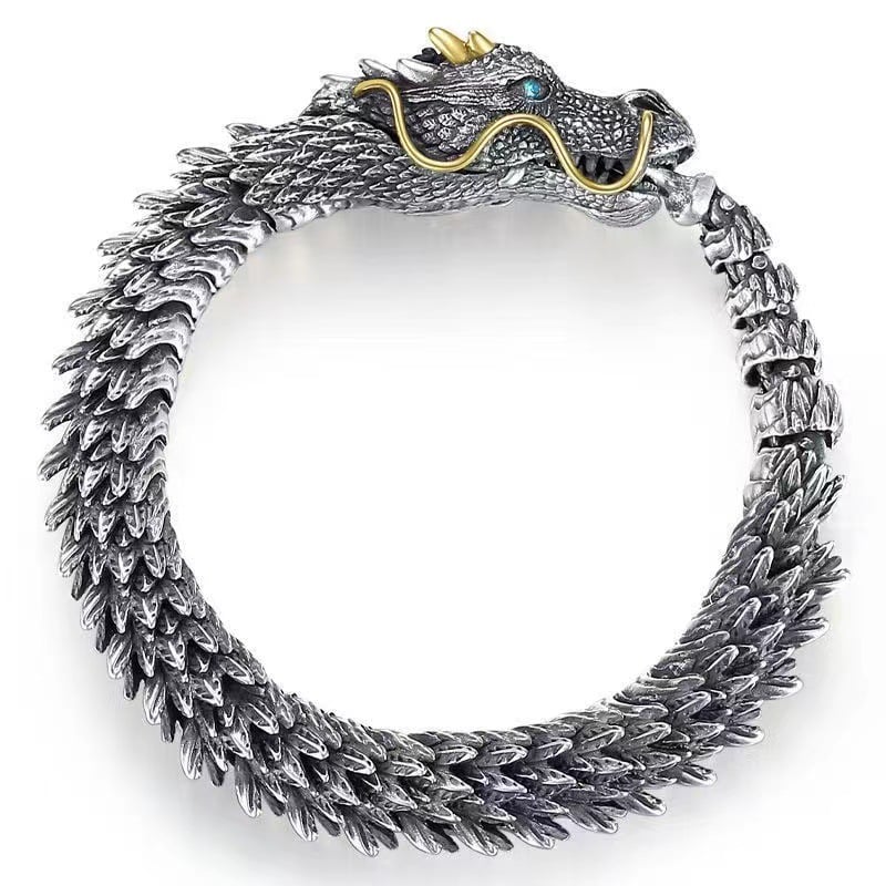 49% OFF🎁Silver Handmade Dragon Chain Bracelet