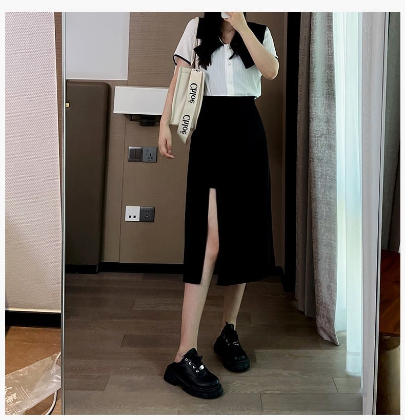 🔥48% OFF - [Cool and Slim] Super Slim Slit Skirt