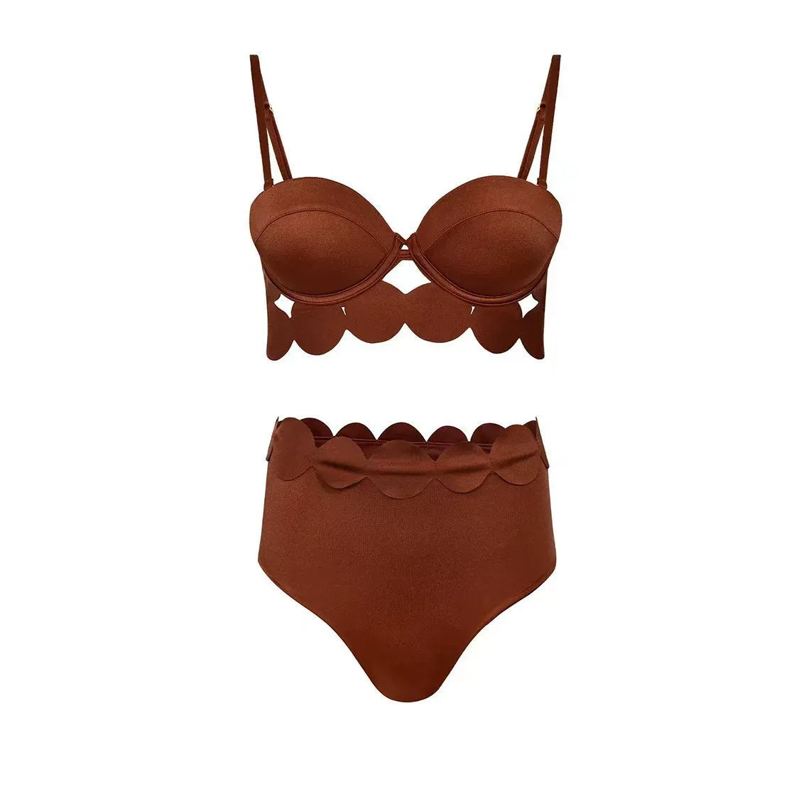 Vibecurve® Laser Cutting Circularity Bikini Swimsuit and Split Skirt