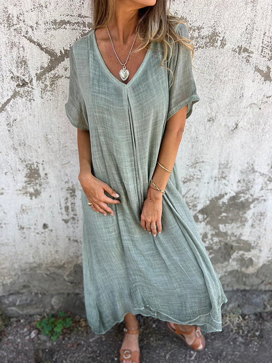 Lucy | V-Neck Midi Dress