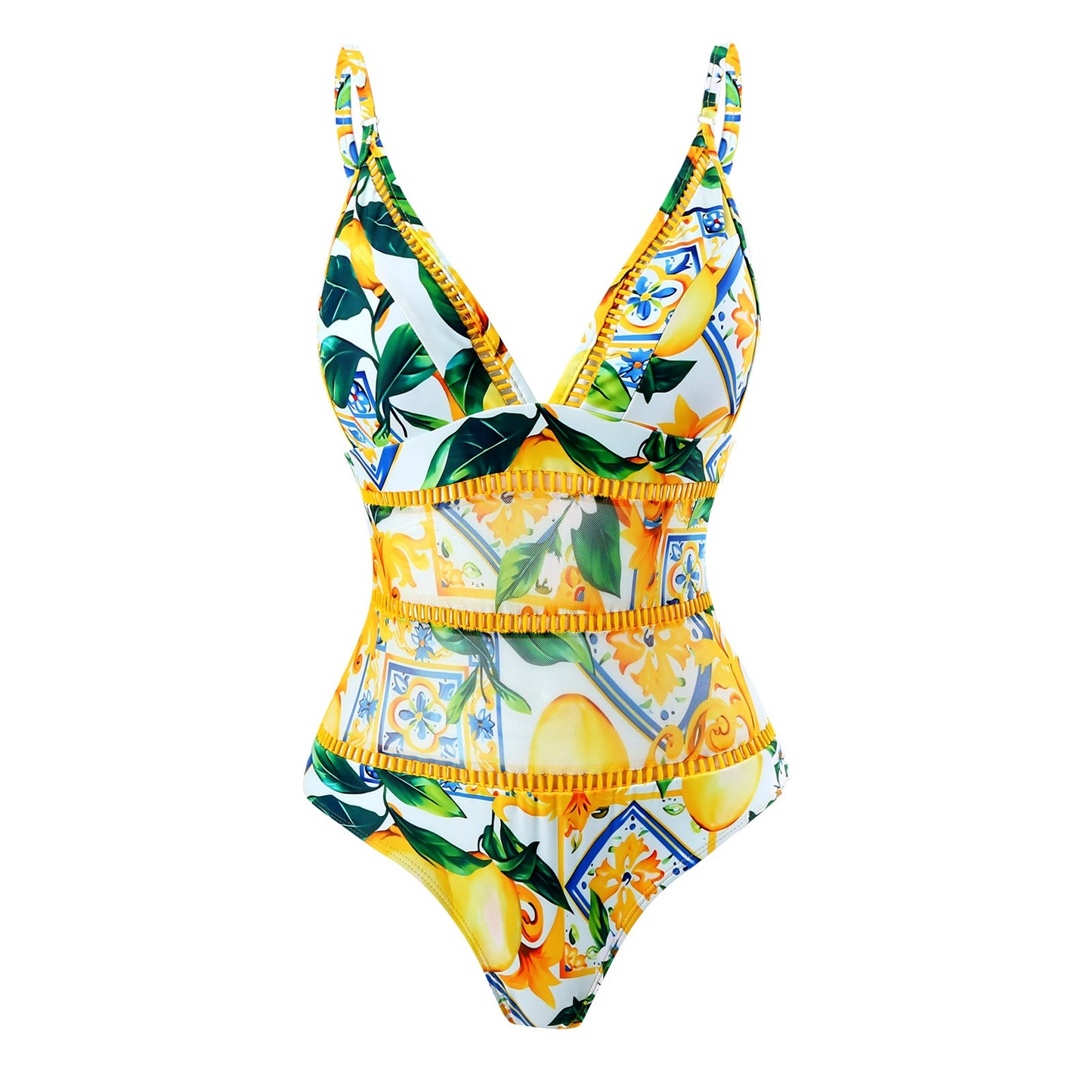 Vibecurve® Women's One Piece Swimsuit with Beach Cover up Wrap Skirt Sarong Retro Floral Print Bikini Set Two Piece Bathing Suit