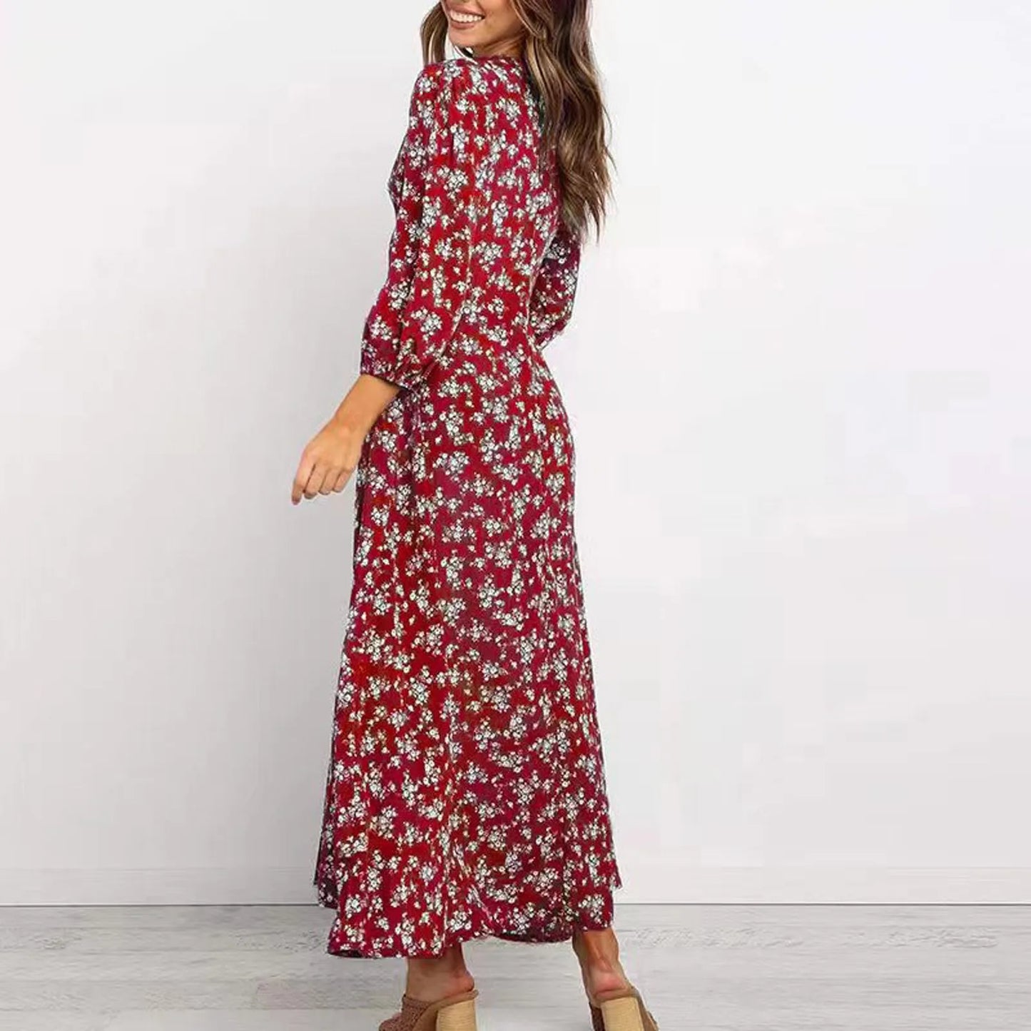 Jane | V-neck Floral Dress