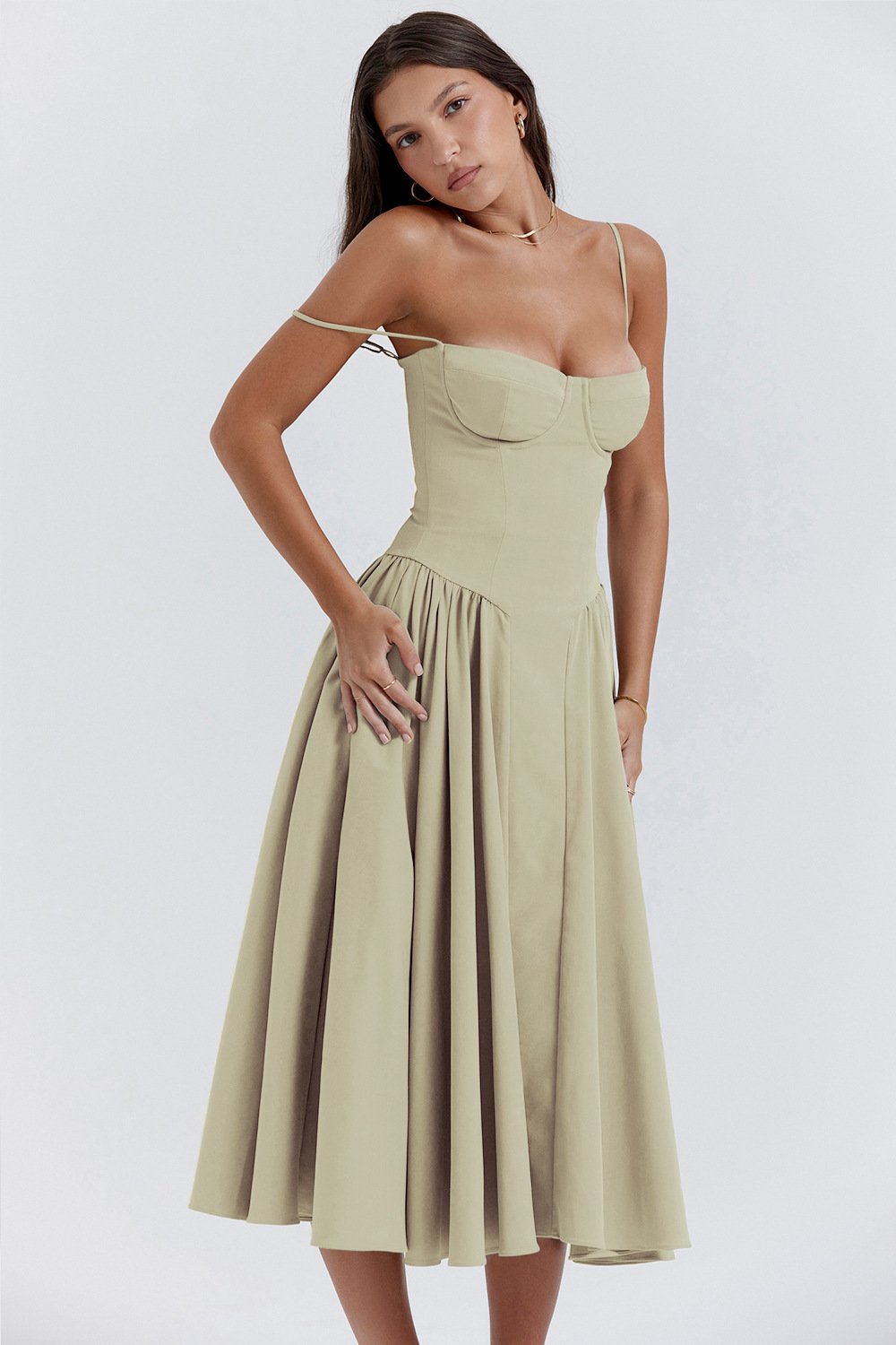 Sleeveless Corset Fit Midi Dress(BUY 2 FREE SHIPPING)