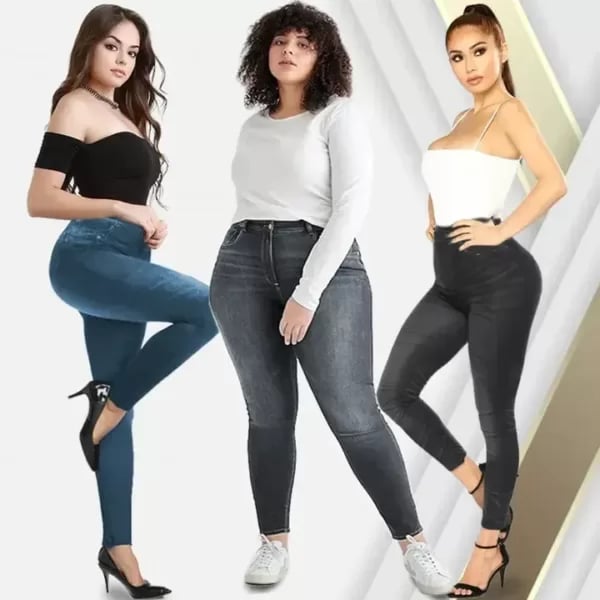 Margot Perfect Skinny Fit Stretch Pull On Push Up Plus Size Leggings