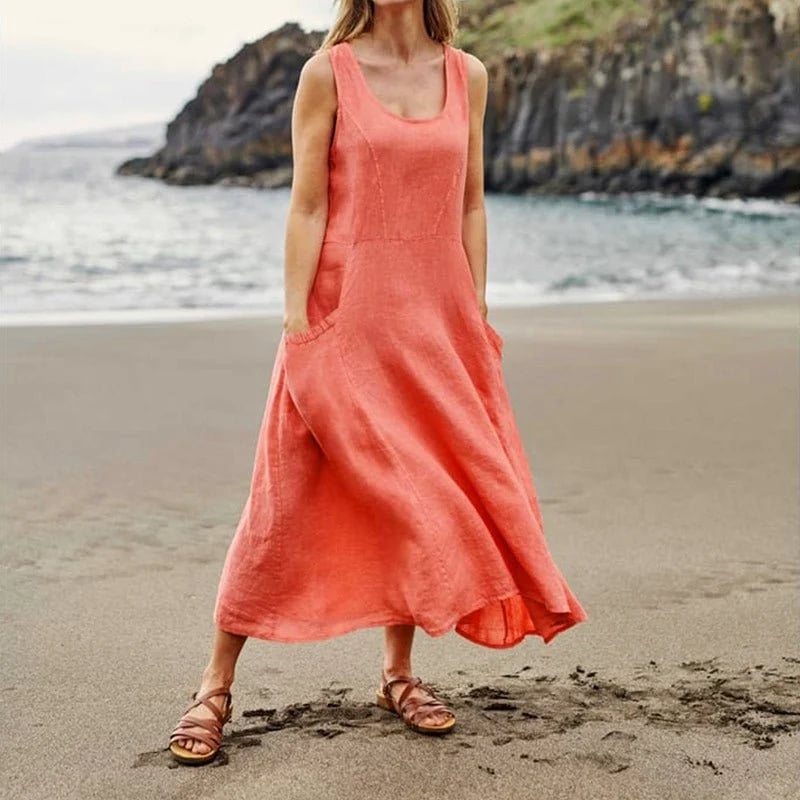 🔥 49% OFF 🔥Women's Sleeveless Cotton Dress