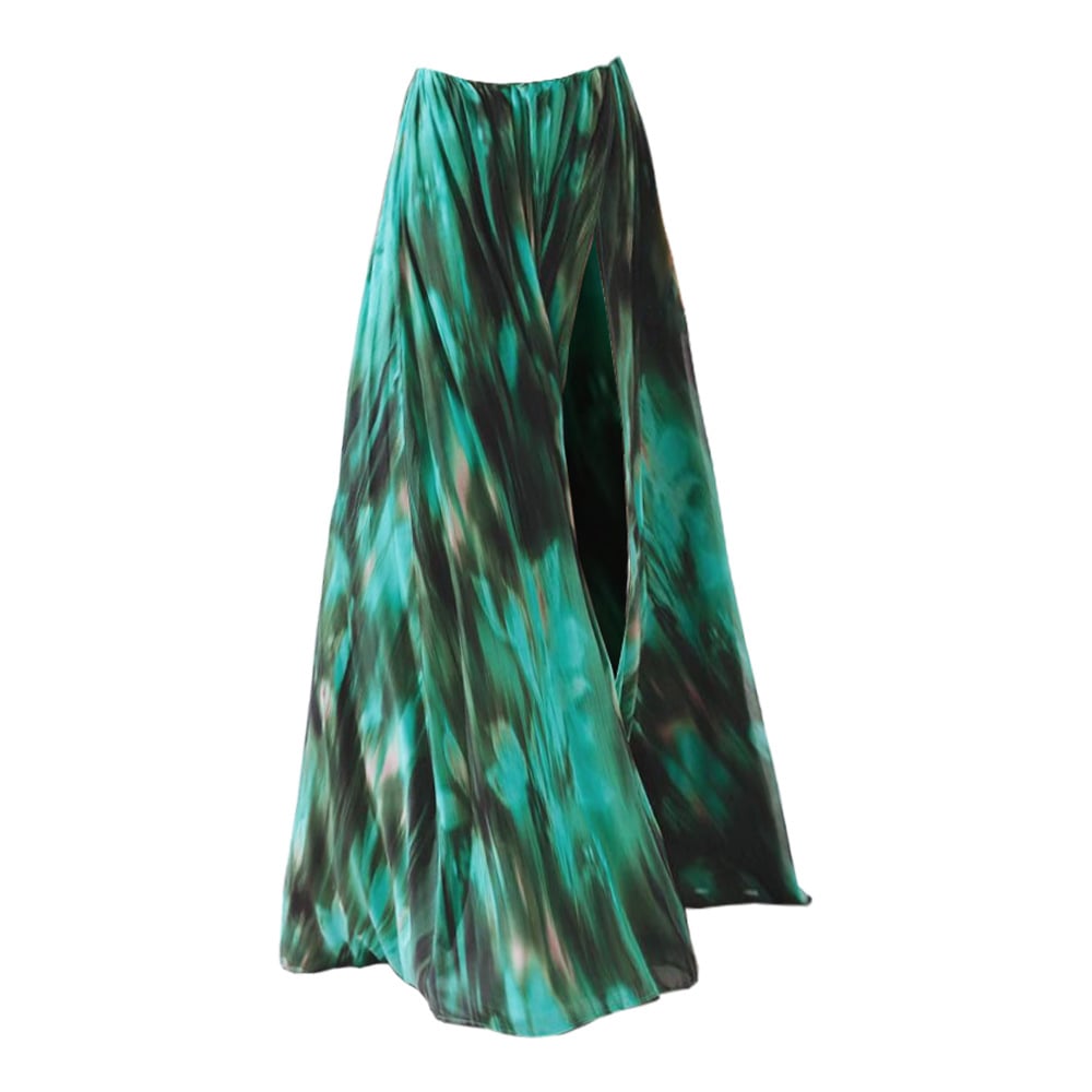 Vibecurve® Starfish Decoration Print Hollow-out Flared Skirt Swimsuit Set