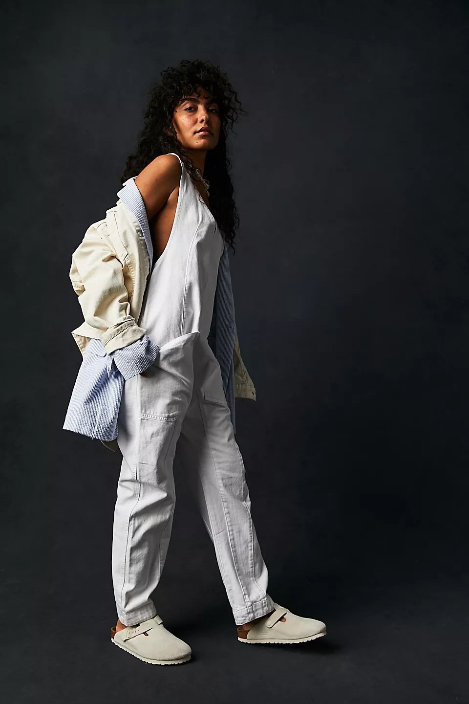 Denim Jumpsuit With Pockets (Buy 2 Free Shipping)