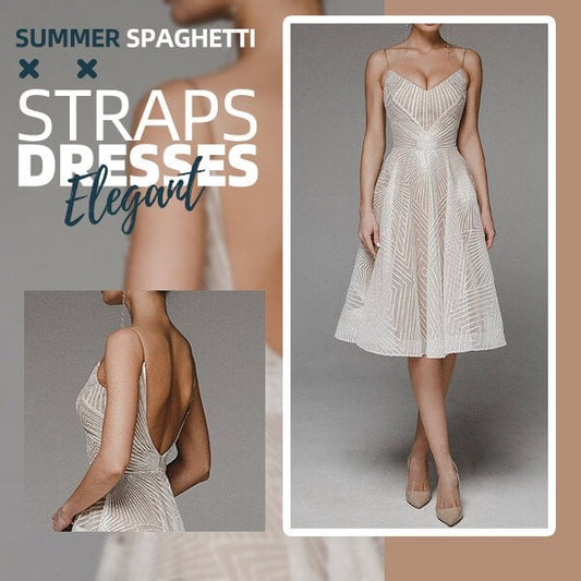 🔥Hot Sale🔥 Fashion V Neck Sling A-Line Dress
